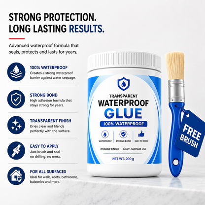 Transparent Waterproof Glue (Buy 1 Get Free) + Free Brush 🔥