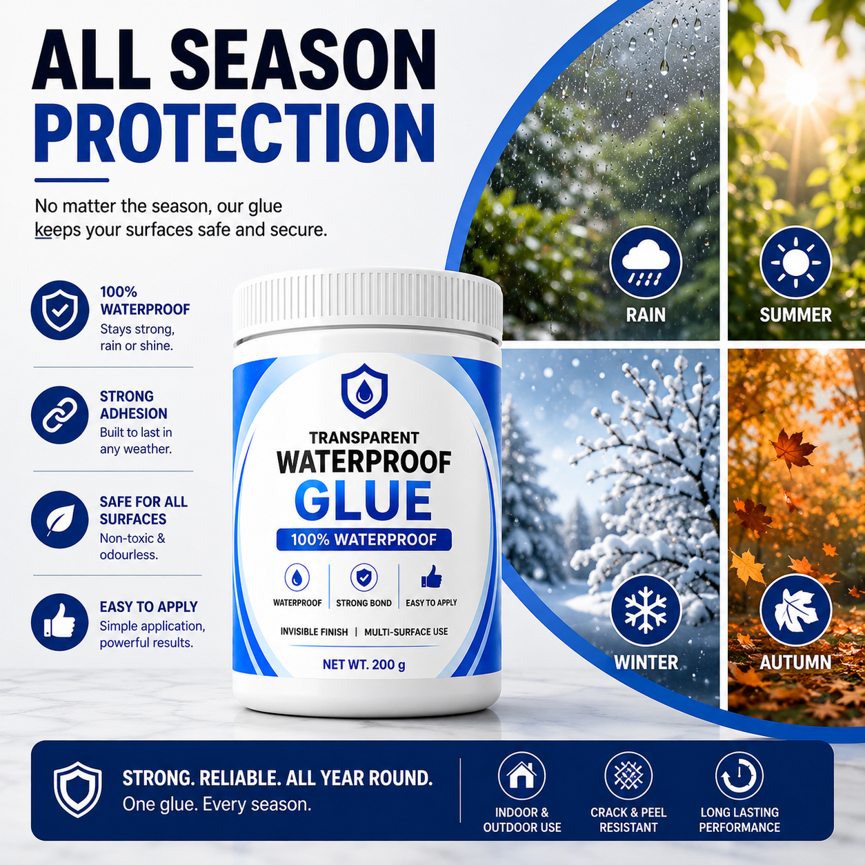 Transparent Waterproof Glue (Buy 1 Get Free) + Free Brush 🔥