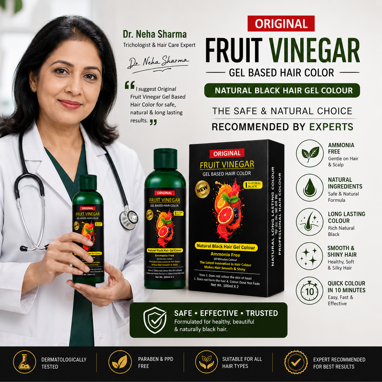 FruitVeda™️ Fruit Vinegar Gel Hair Color